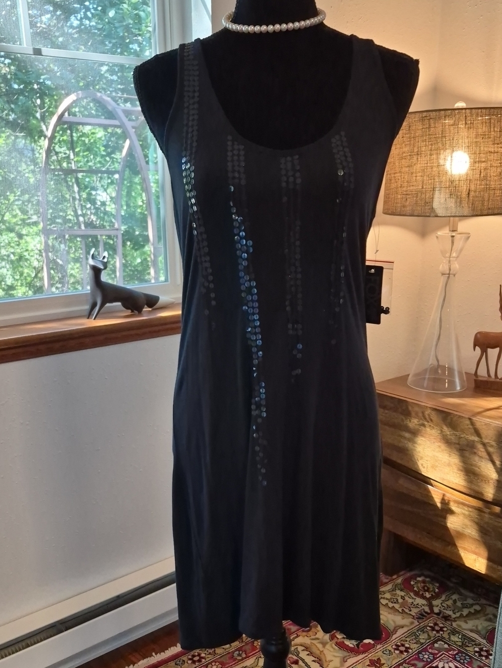 FOX Sequined Cover Up NWT Medium Black